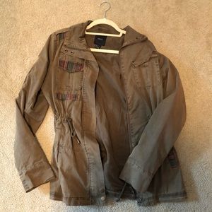 Forever 21 Cargo Jacket with Print - L